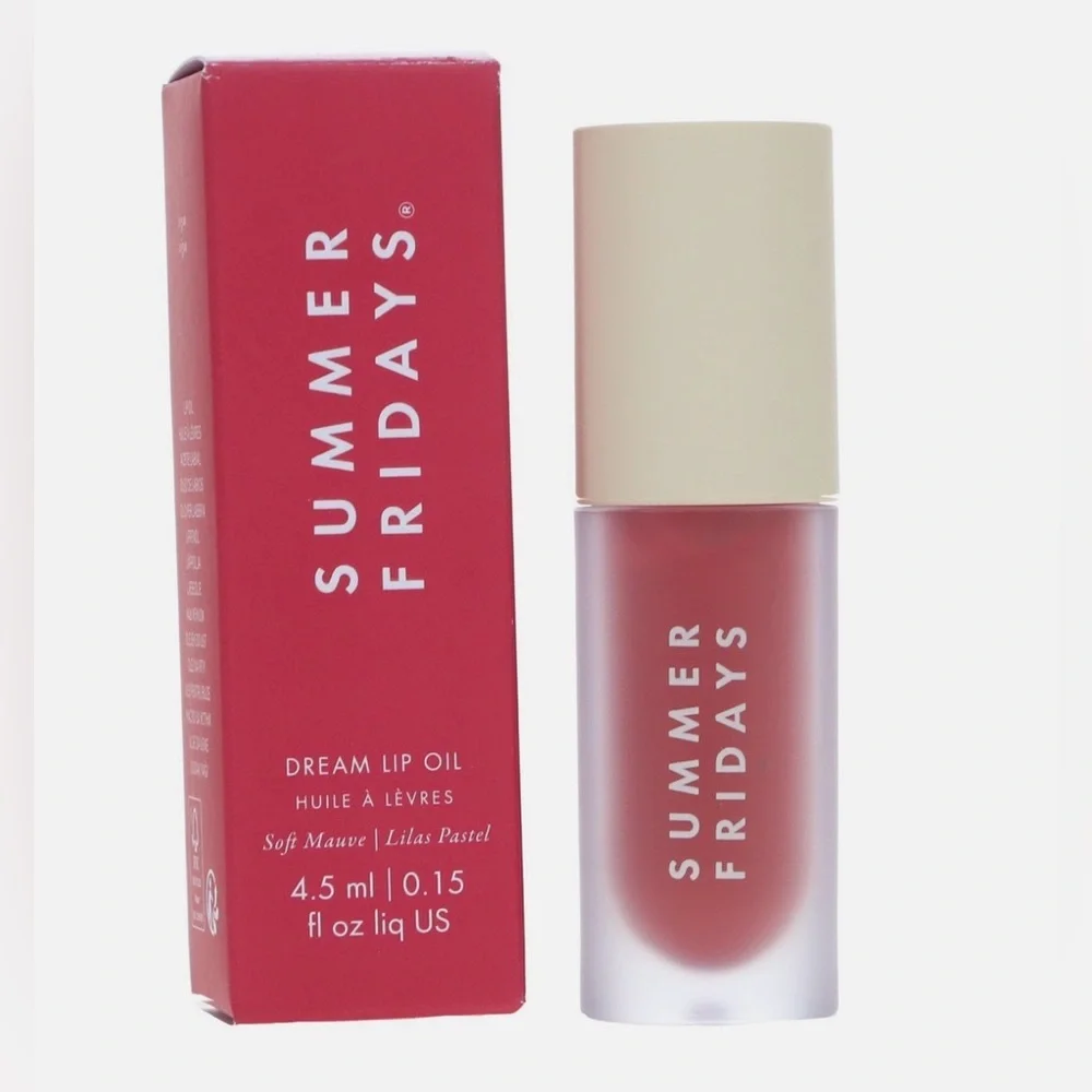 Summer Fridays Dream Lip Oil in Soft Mauve Hydrating Glossy 4.5 ml NEW NIB